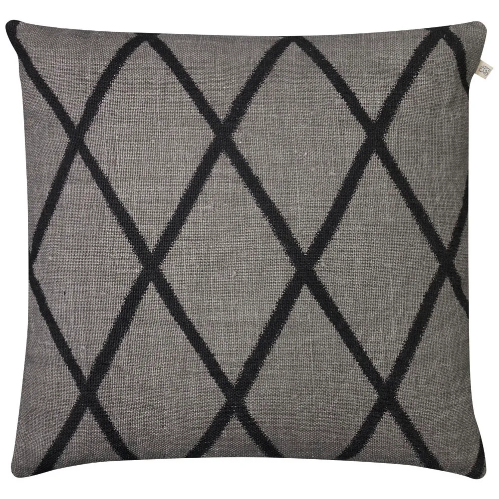 Capa de almofada Ikat Orissa 50x50 cm, cinza-preto Chhatwal & Jonsson