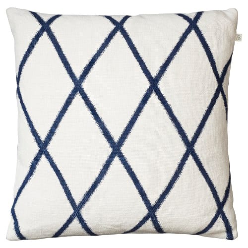 Capa de almofada Ikat Orissa 50x50 cm - Off white-blue - Chhatwal & Jonsson