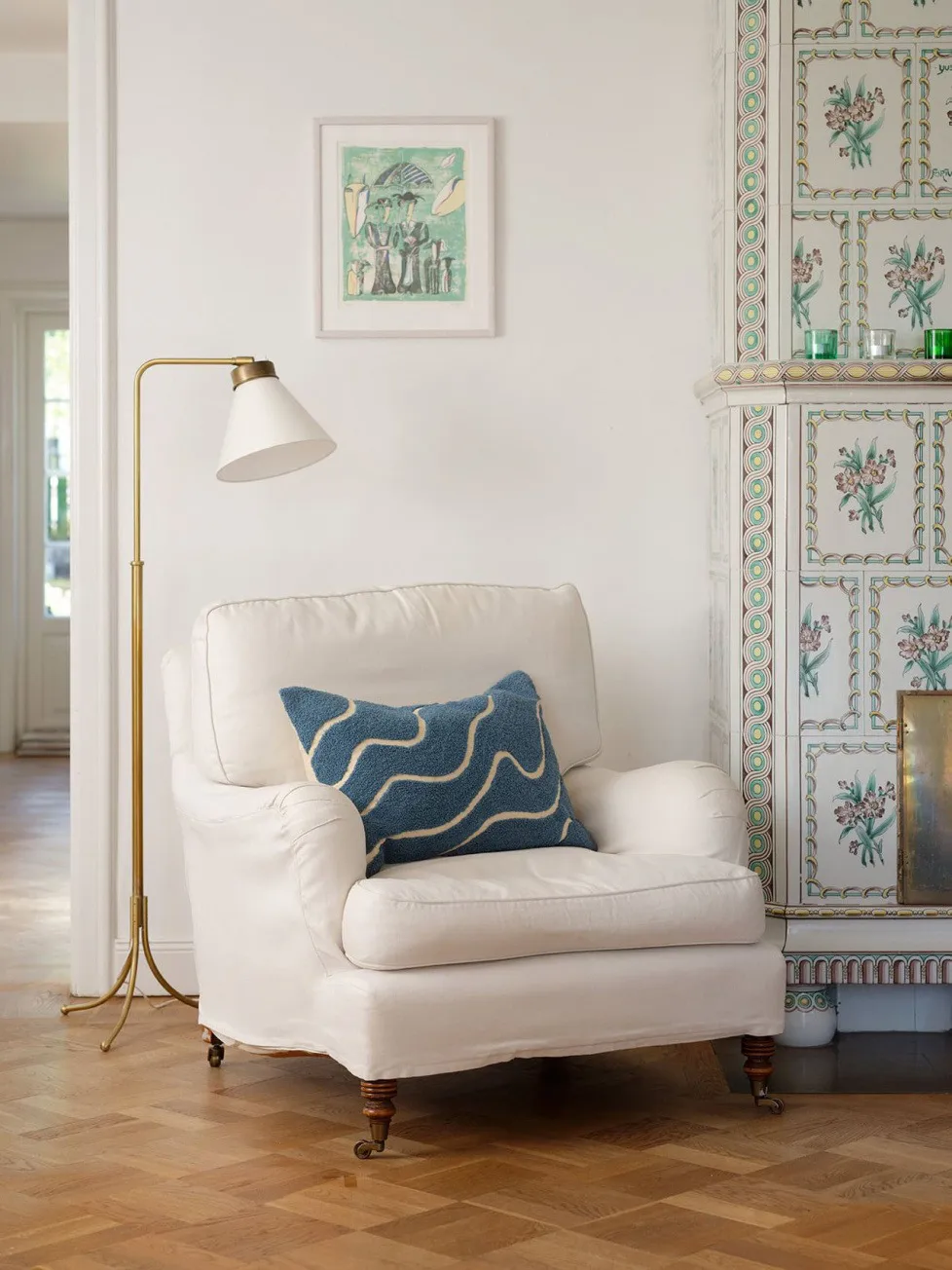 Capa de almofada Kashi 40x60 cm, Heaven blue Chhatwal & Jonsson