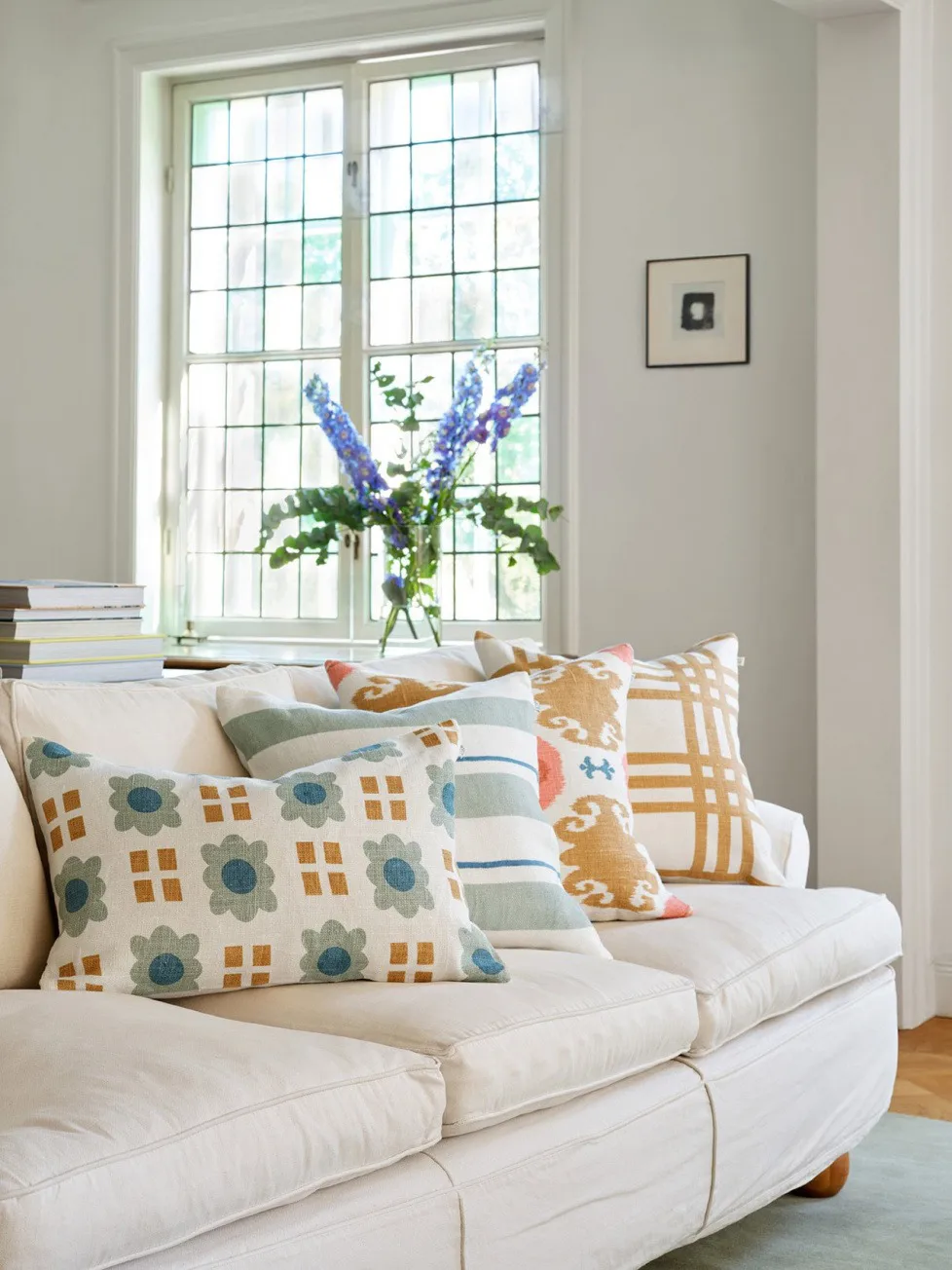 Capa de almofada Lalit 40x60 cm, Heaven blue-khaki-aqua Chhatwal & Jonsson