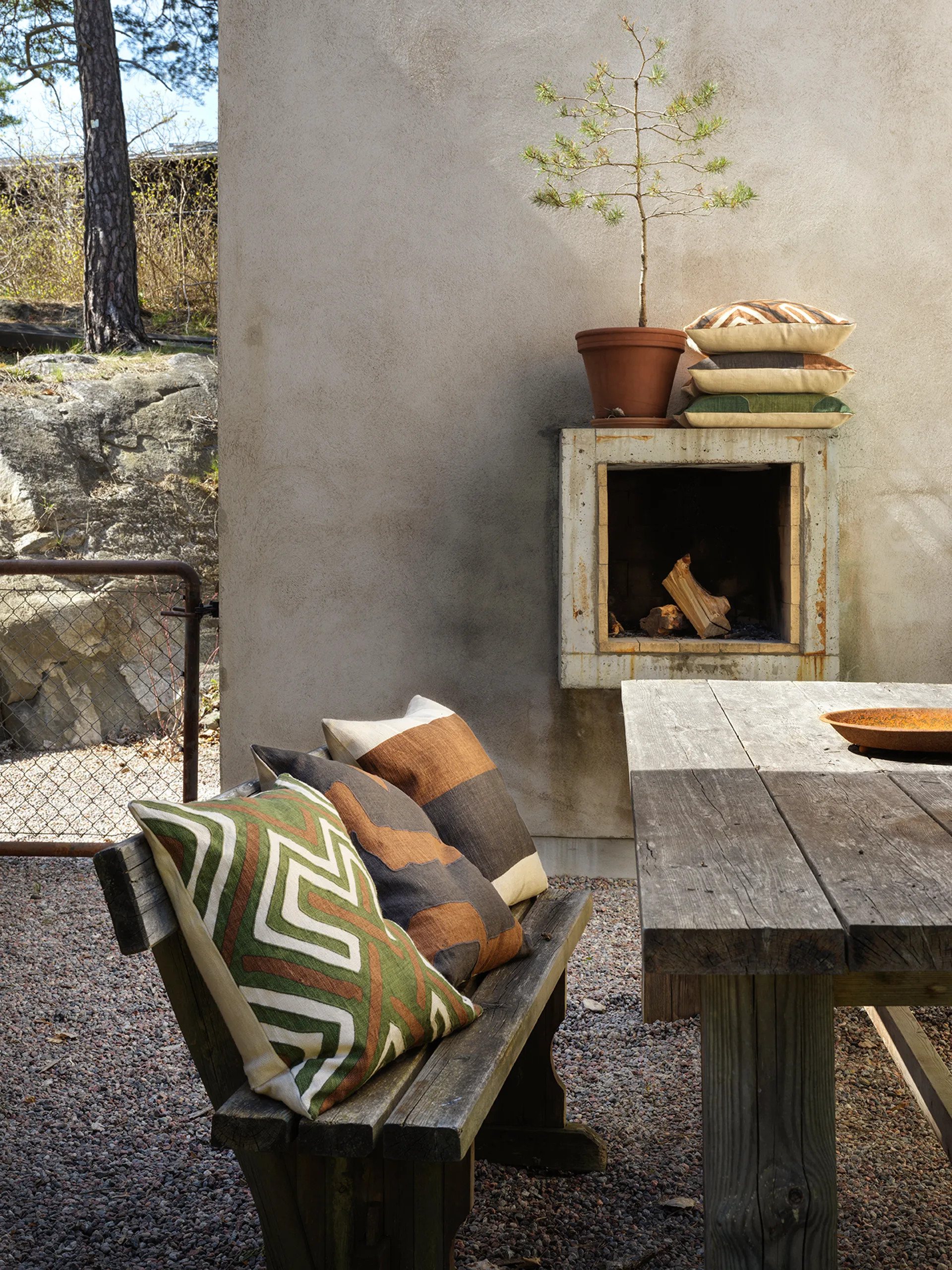 Capa de almofada Sikkim 50x50 cm, Castanho escuro-Taupe  Chhatwal & Jonsson