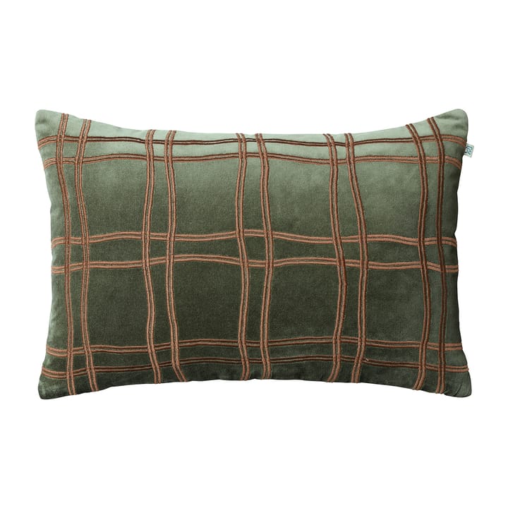 Capa de almofada Tattersall 40x60 cm - Forest green-cognac - Chhatwal & Jonsson