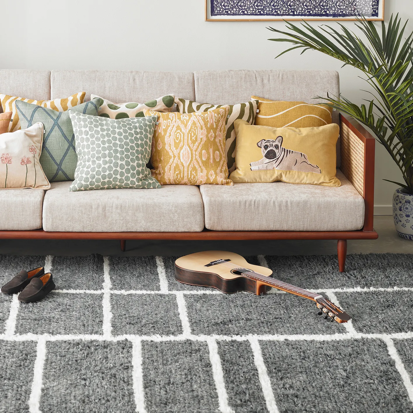 Capa de almofada Zebra 50x50 cm, Cacto Verde Chhatwal & Jonsson