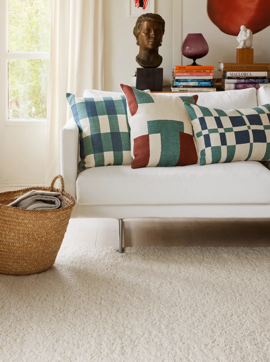 Jay capa de almofada, Terracotta-heaven blue, 50x50 cm Chhatwal & Jonsson