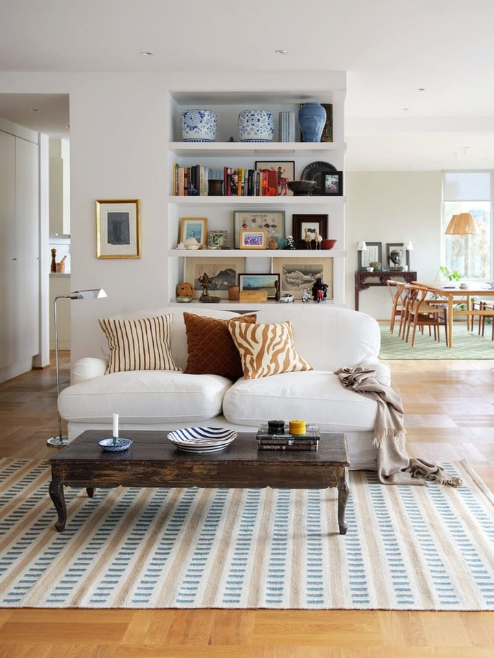 Tapete de lã Ladakh, Off white-l. beige-heaven blue, 230x320 cm Chhatwal & Jonsson
