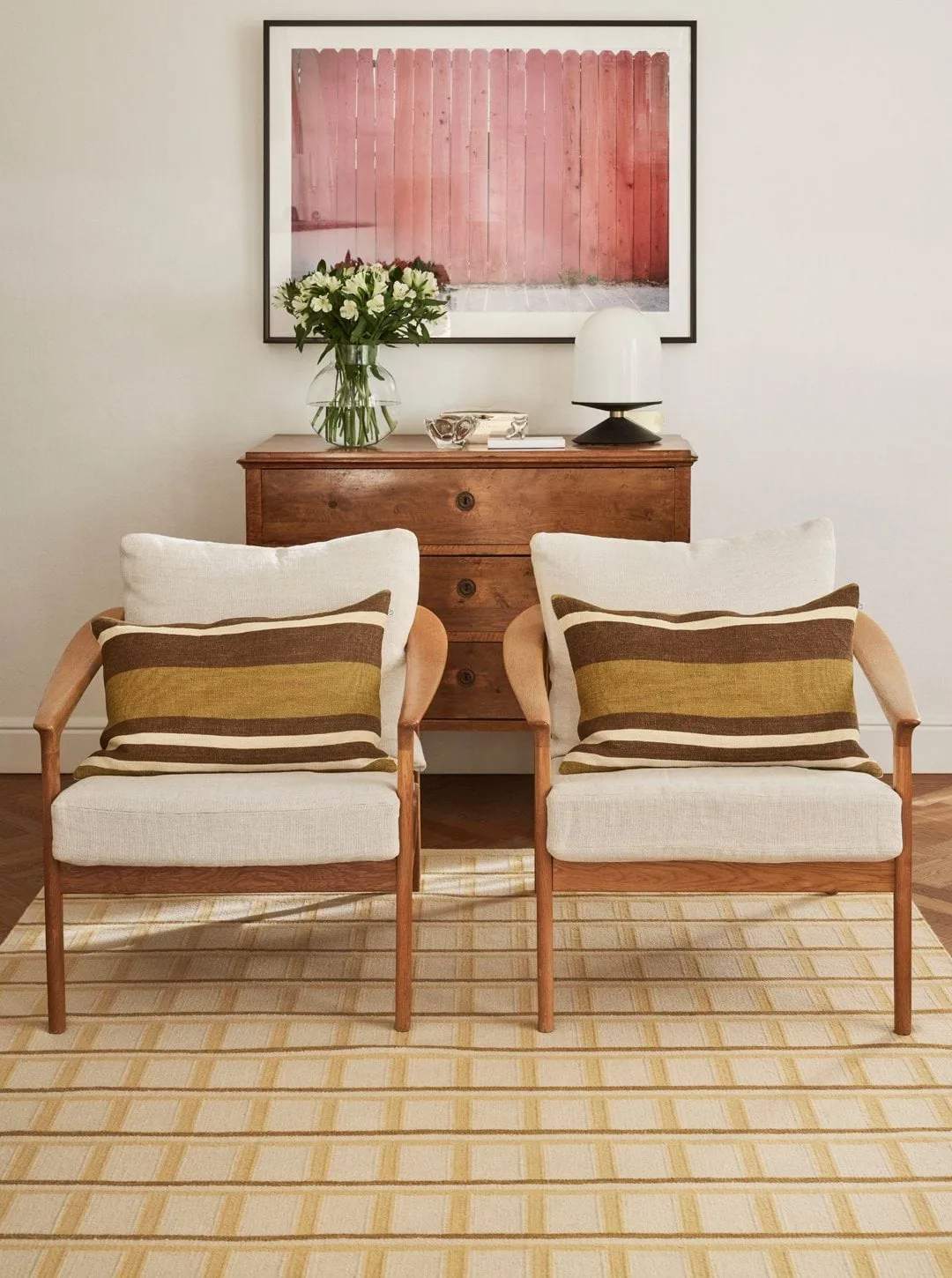 Vera capa de almofada, Masala Yellow-Taupe, 40x60 cm Chhatwal & Jonsson