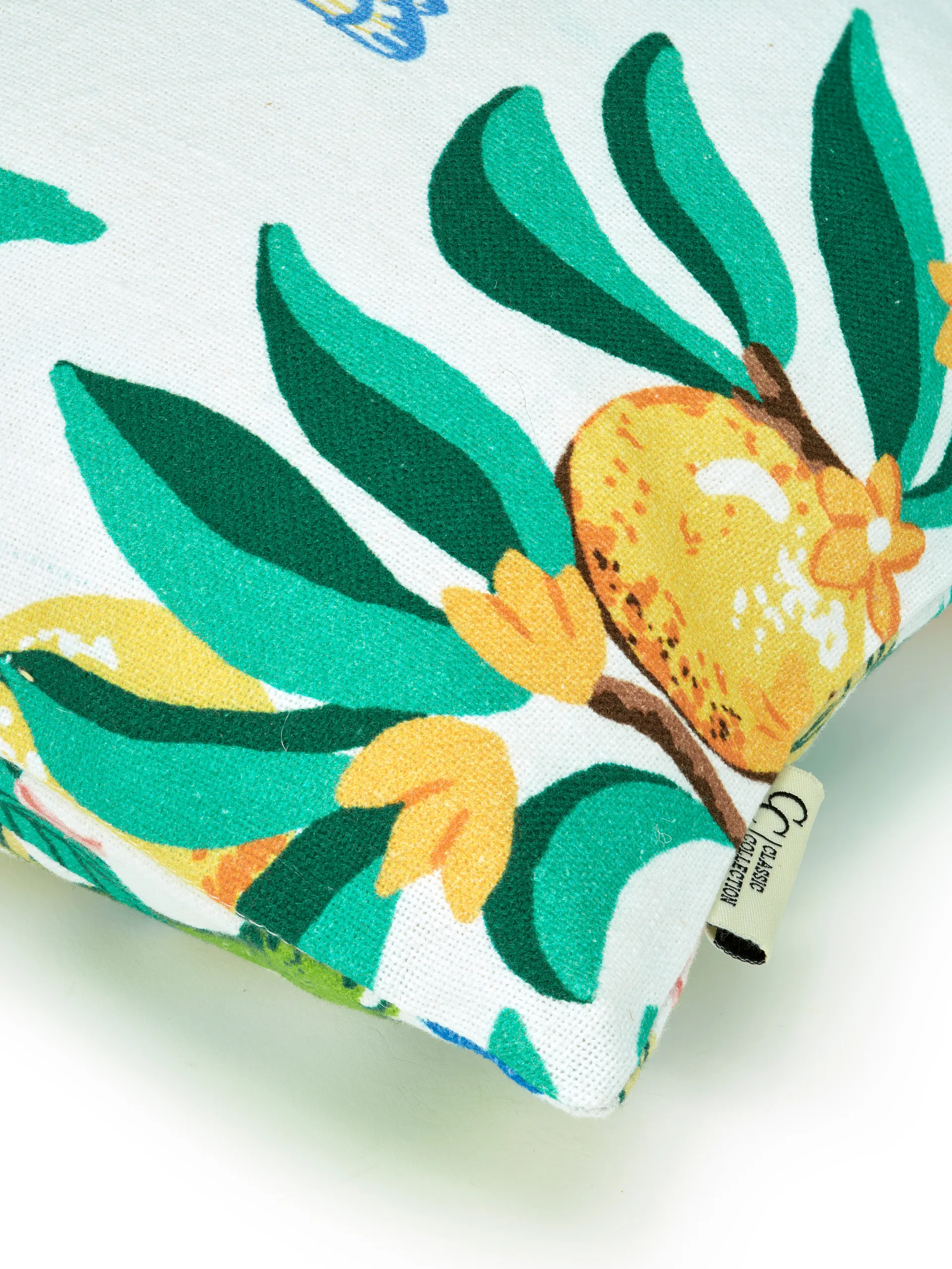 Botanical capa de almofada com design de laranjas 50x50 cm, Branco Classic Collection