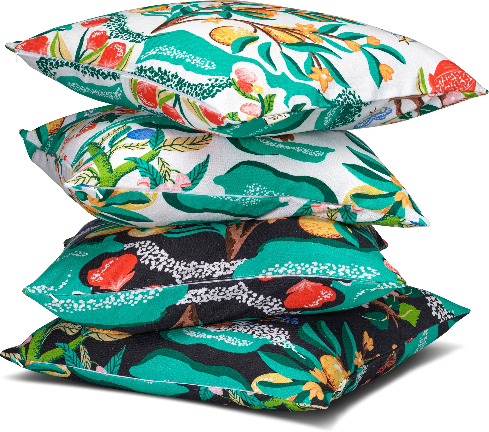 Botanical capa de almofada com design de laranjas 50x50 cm, Branco Classic Collection