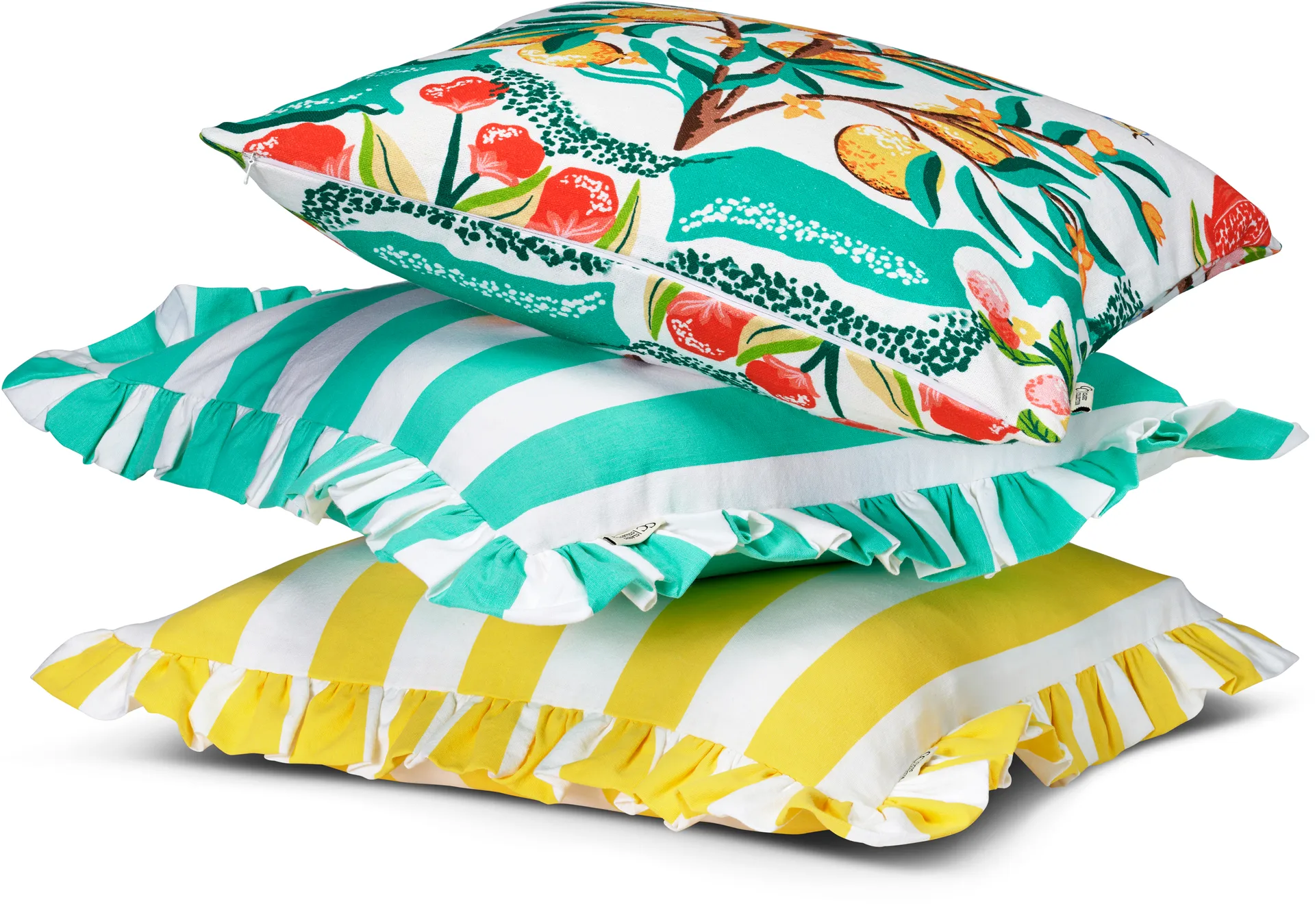 Botanical capa de almofada com design de laranjas 50x50 cm, Branco Classic Collection