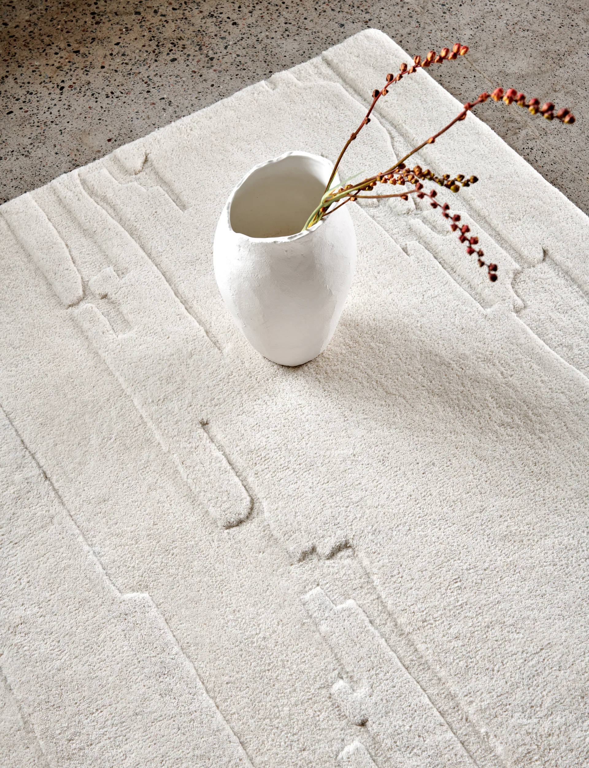 Carpete de lã Carved 250x350 cm, Ivory Classic Collection