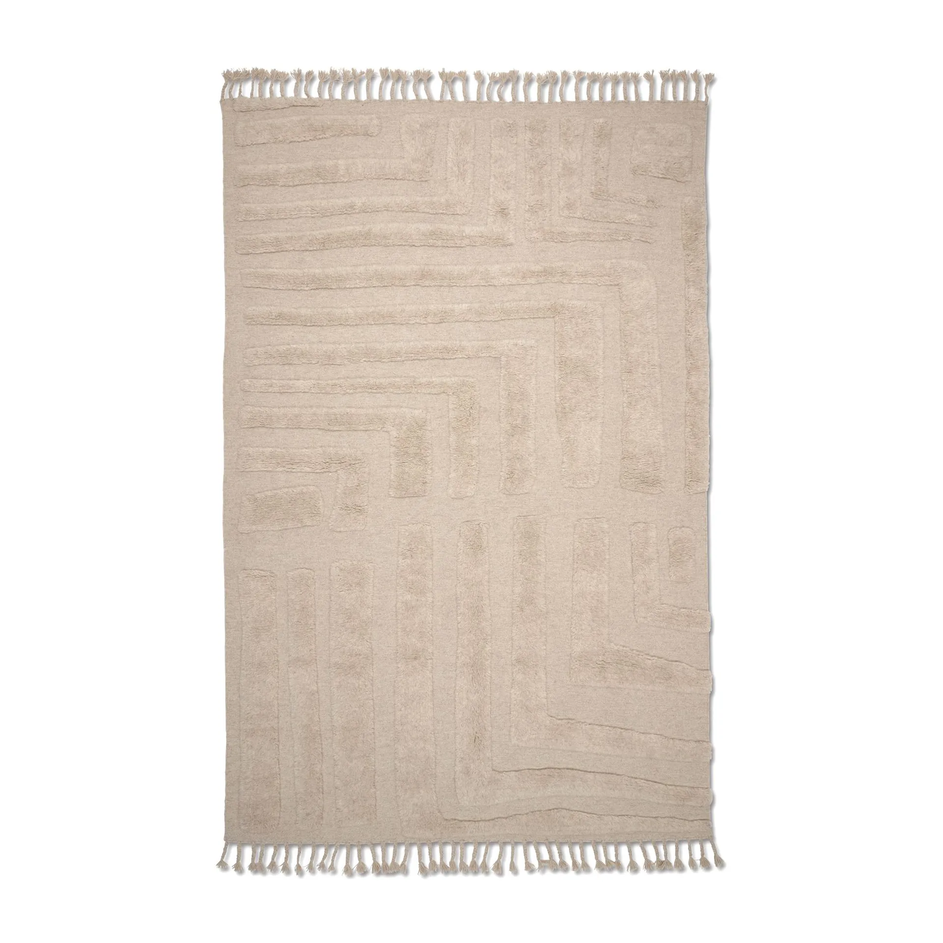 Carpete de lã Field 200x300 cm, Bege natural Classic Collection