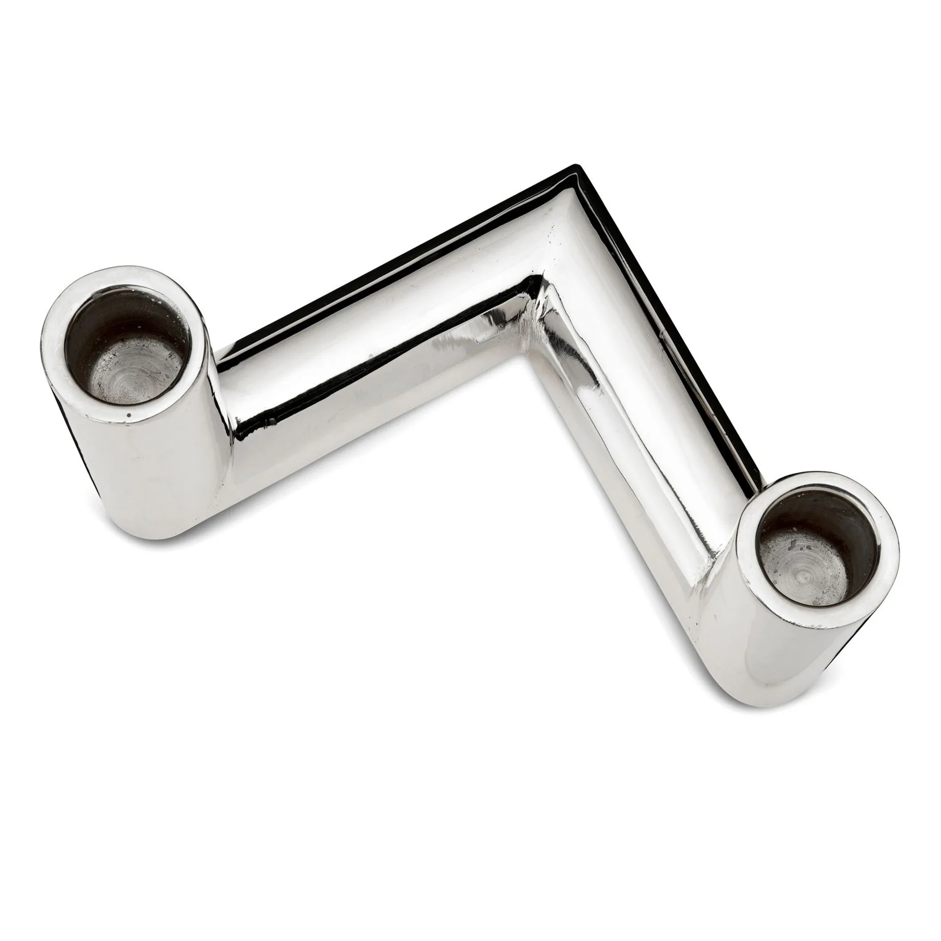 Castiçal Pipe 11 cm, Latão niquelado Classic Collection