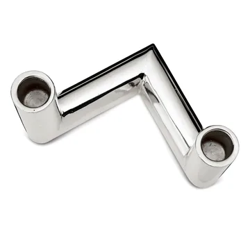 Castiçal Pipe 11 cm - Latão niquelado - Classic Collection