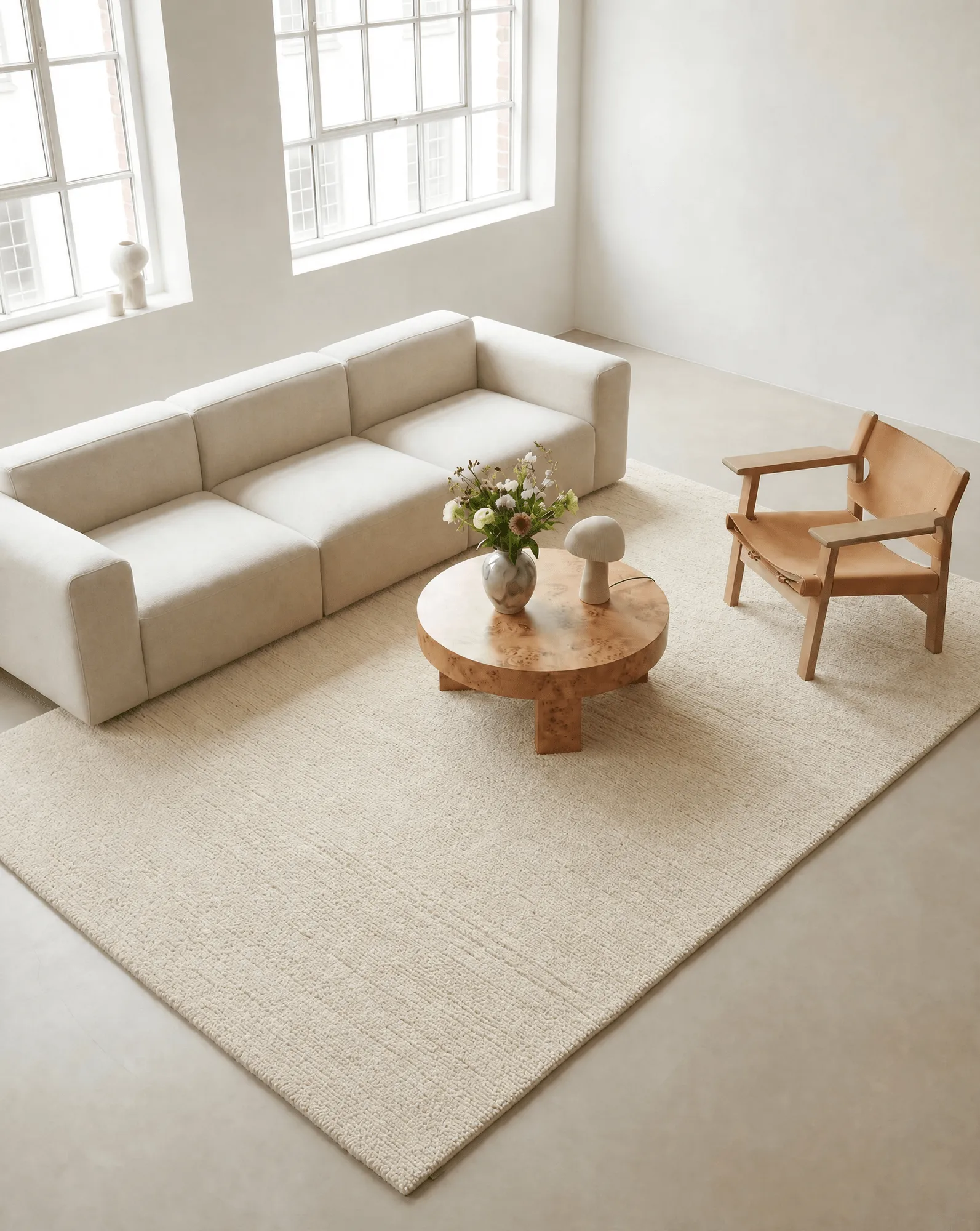 Dune tapete de lã, Ivory, 170x230 cm Classic Collection