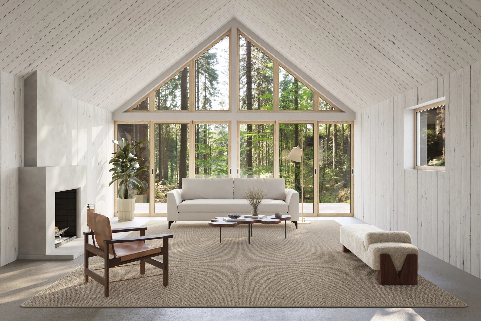 Fjellmyr tapete com borda , Bege natural, 400x600 cm Classic Collection