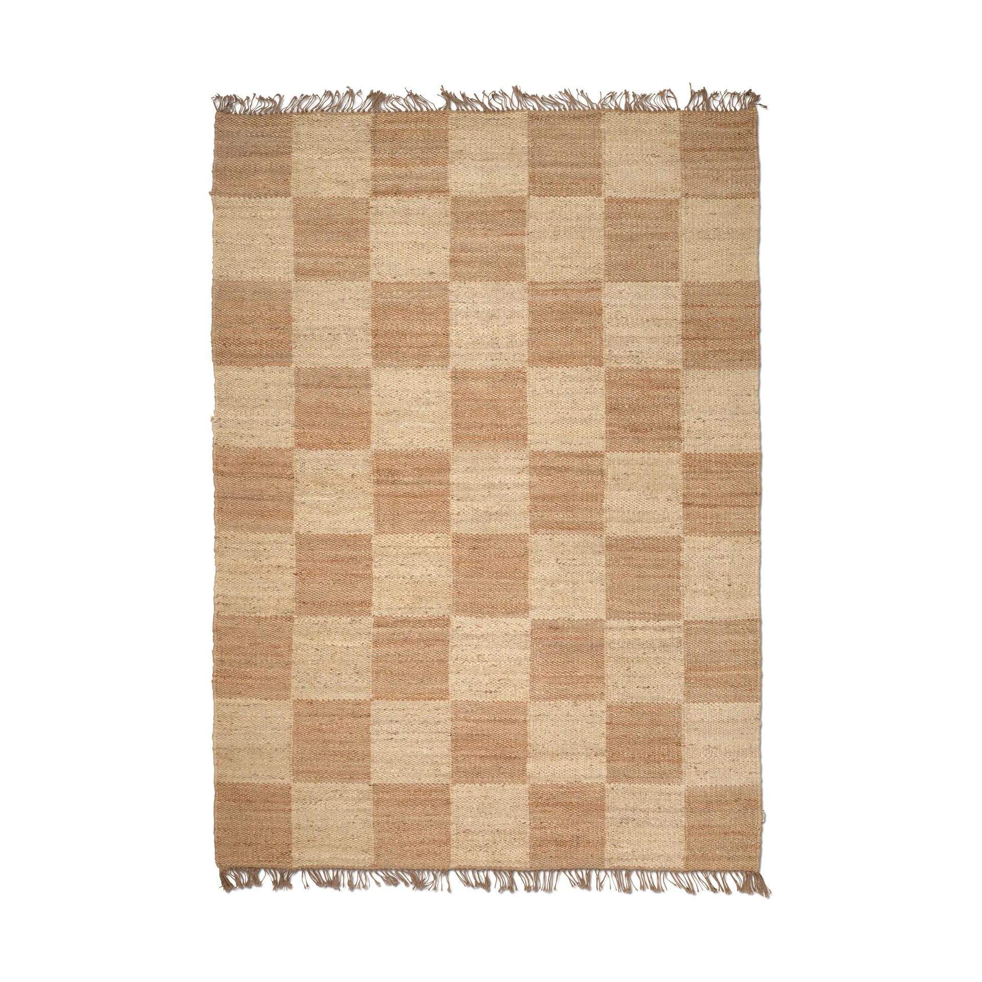 Jute Squares tapete, Natural, 200x300 cm Classic Collection