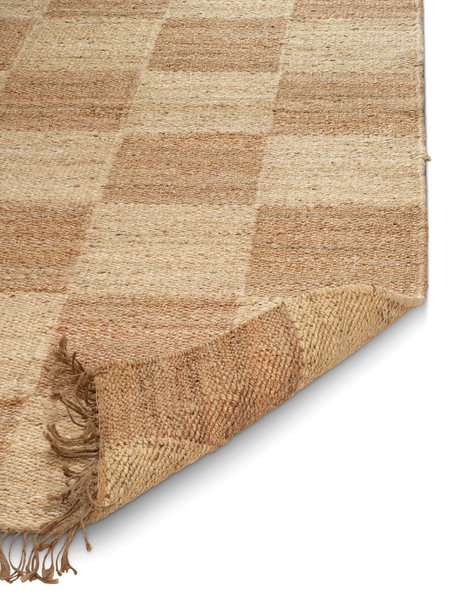Jute Squares tapete, Natural, 200x300 cm Classic Collection