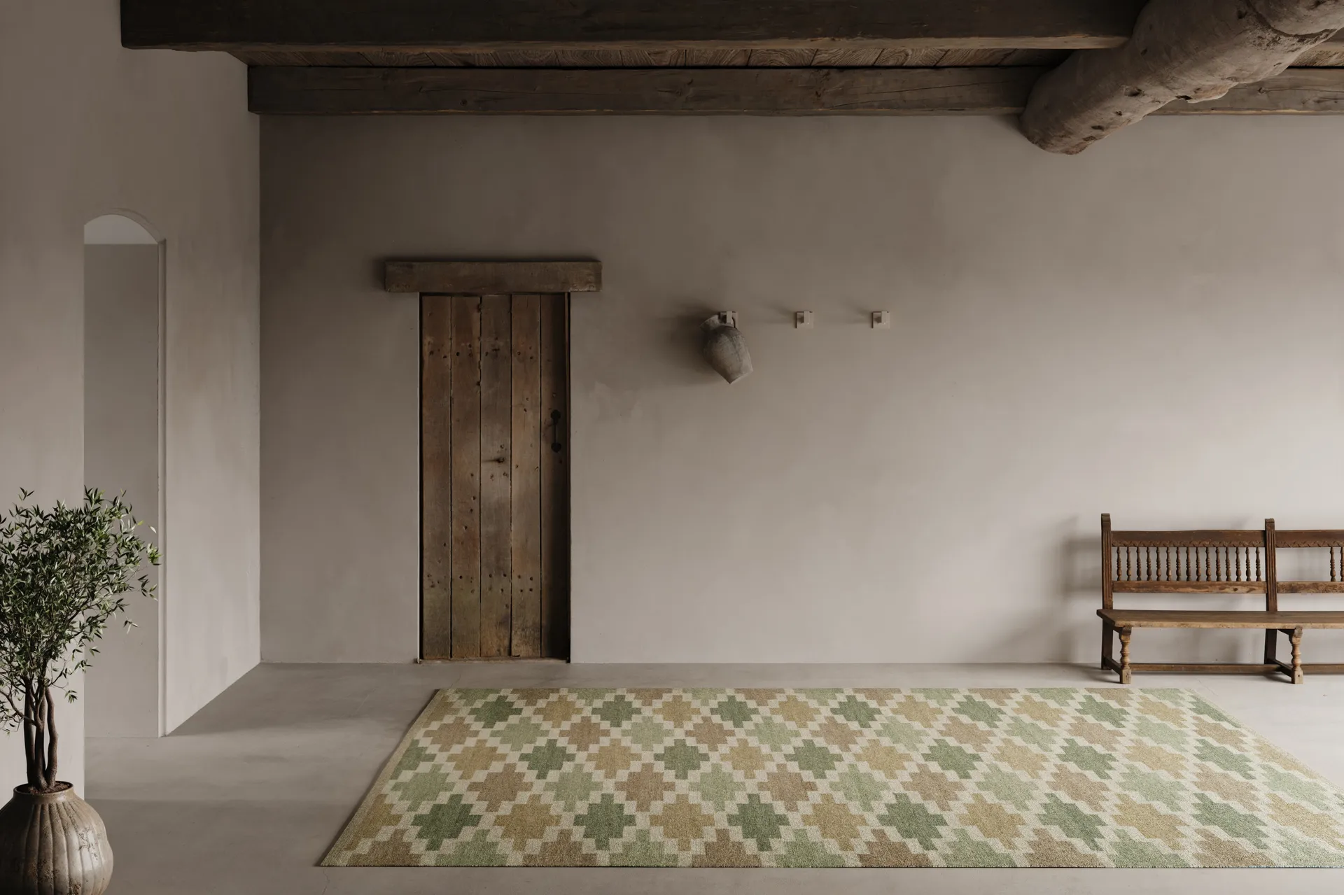 Korsnäs tapete, Verde-bege, 170x230 cm Classic Collection