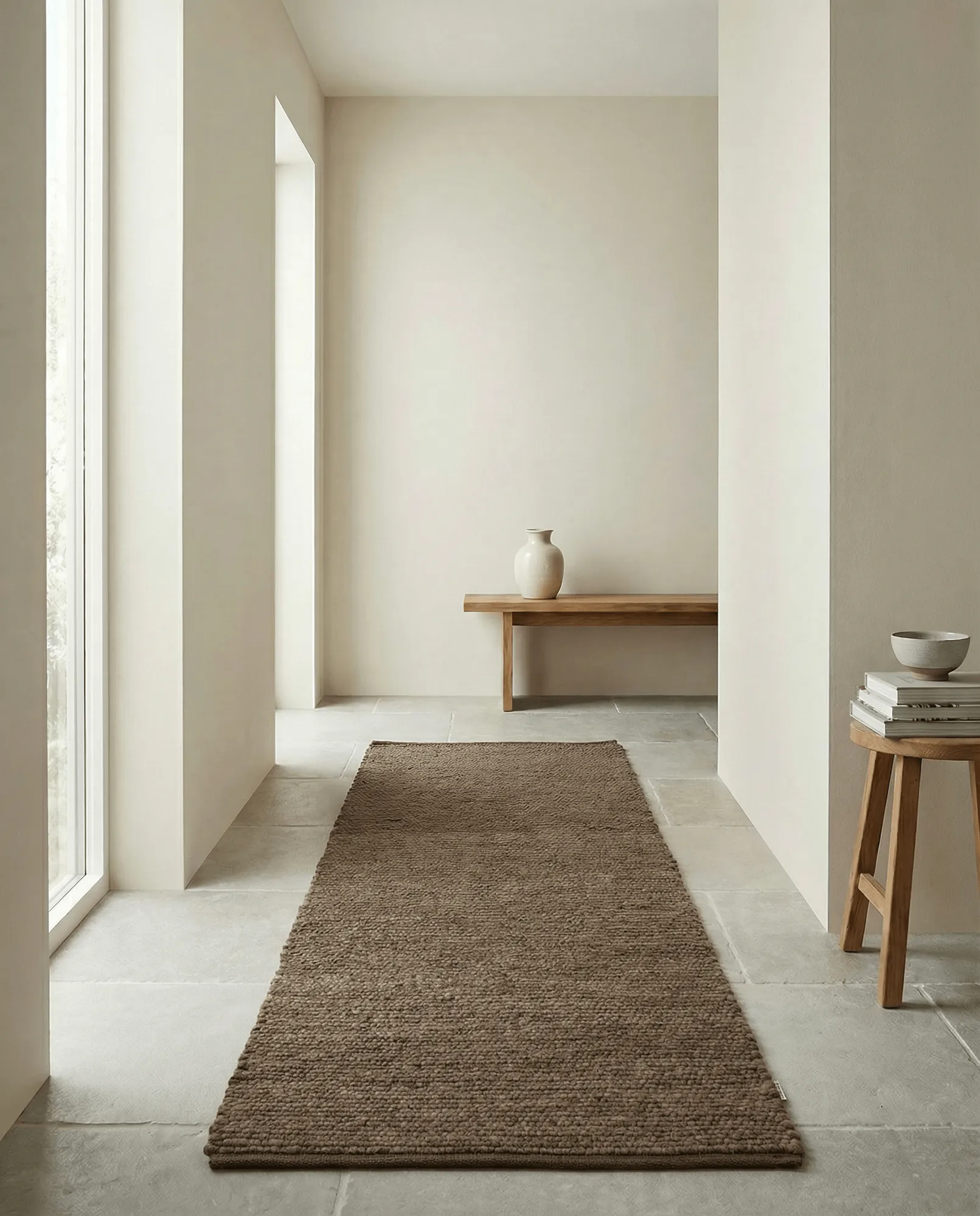 Merino tapete de corredor, Castanho, 80x200 cm Classic Collection