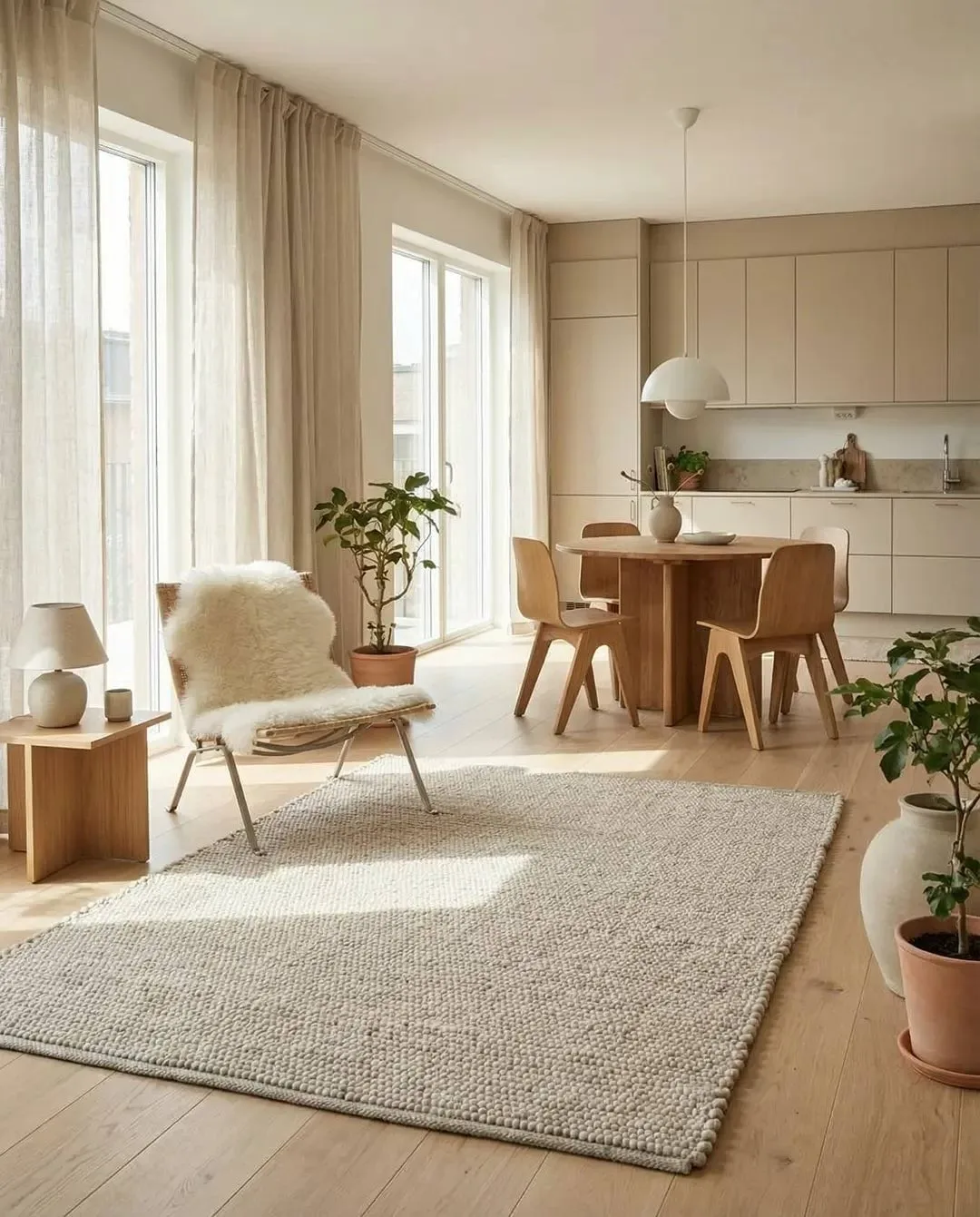 Merino tapete de lã, oat, 250x350 cm Classic Collection