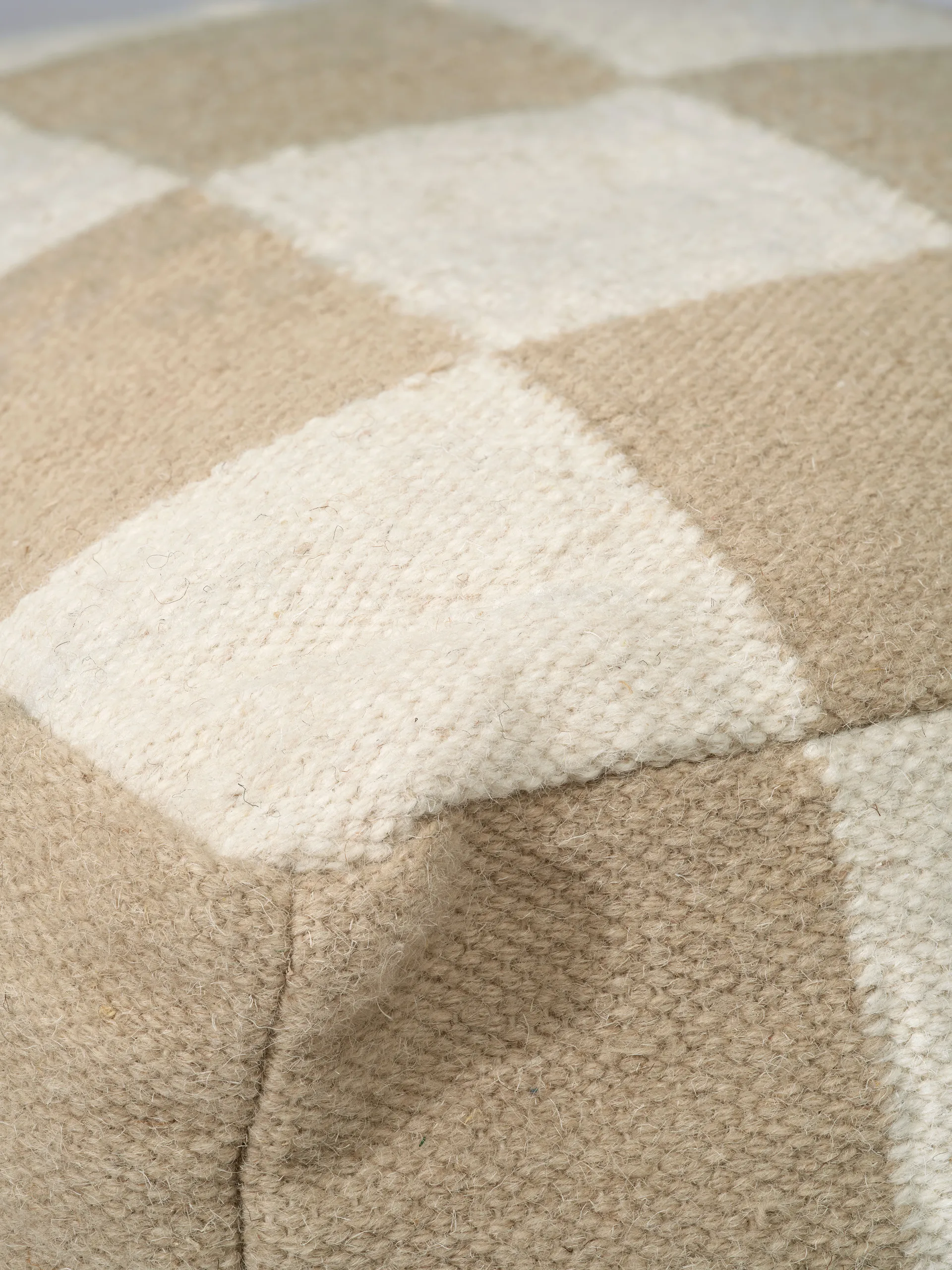 Square pufe 50x50 cm, Branco-natural Classic Collection