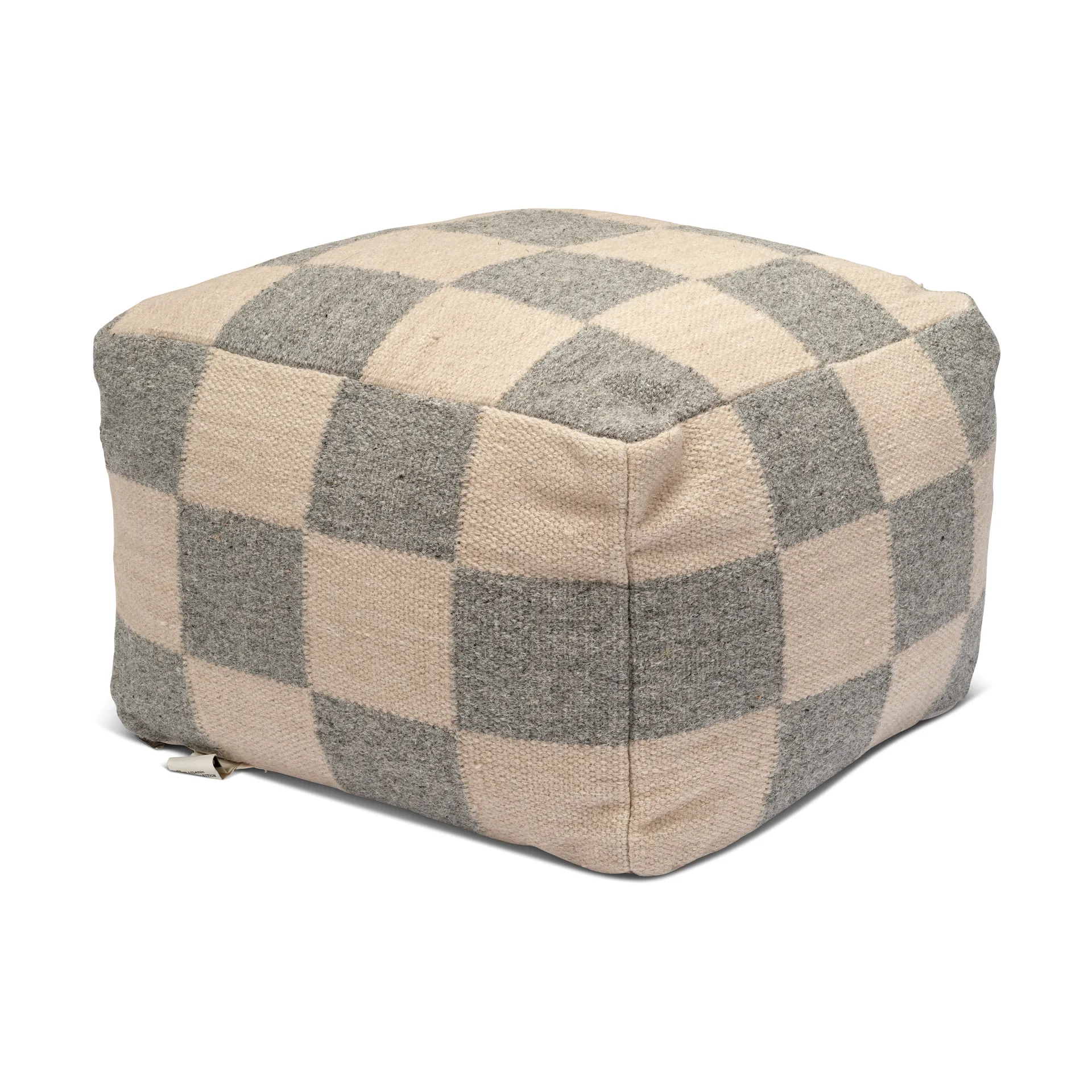 Square pufe 50x50 cm, Cinzento-natural Classic Collection