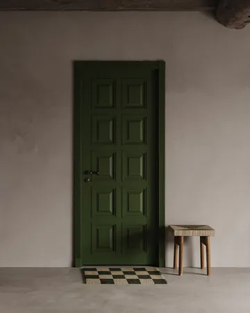 Square tapete de porta 60x90 cm - Preto-natural - Classic Collection