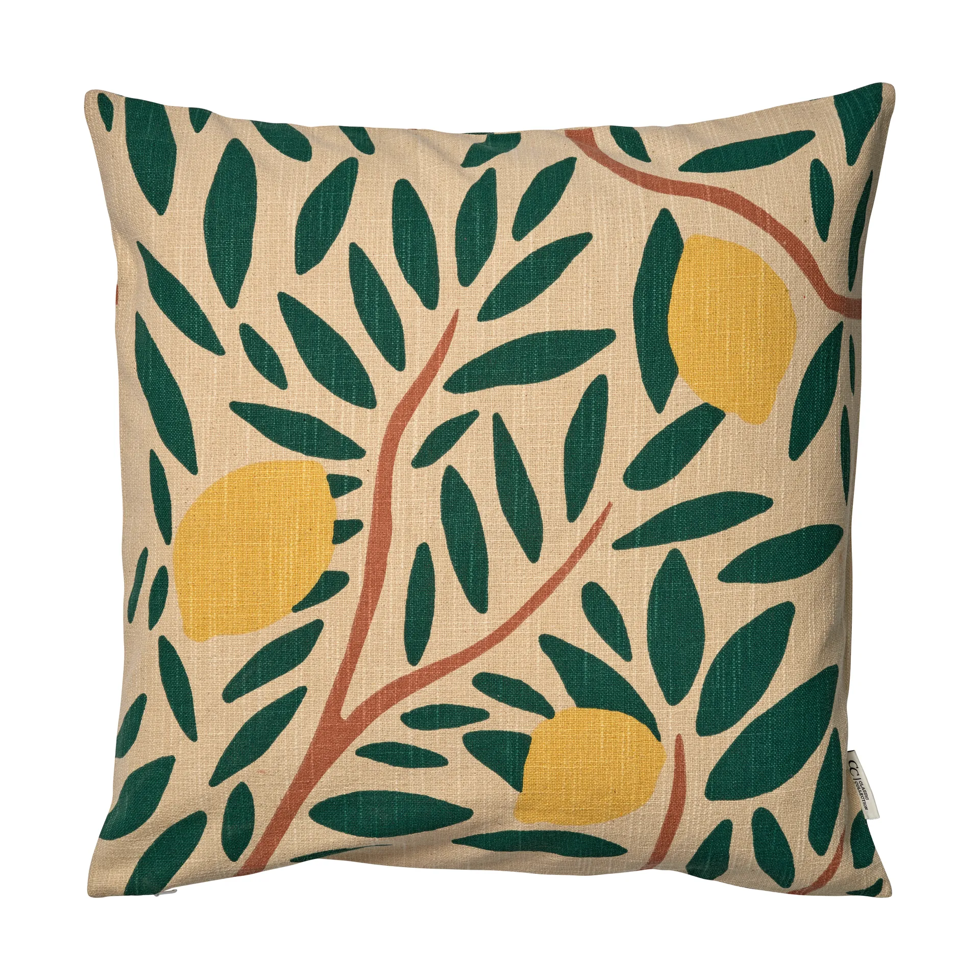 Sunny citrus capa de almofada 50x50 cm, Verde-escuro Classic Collection