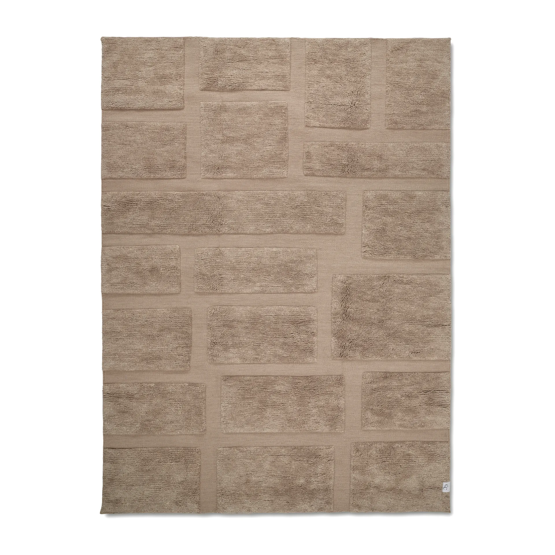 Tapete de lã Bricks 200x300 cm, Bege Classic Collection