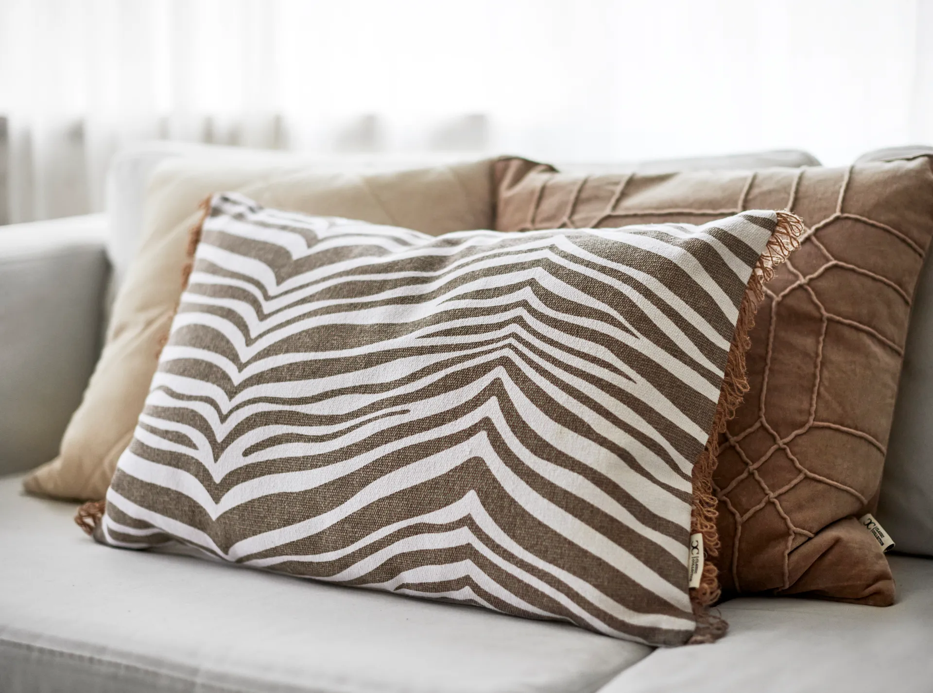 Zebra almofada 40x60 cm, simply taupe (bege) Classic Collection