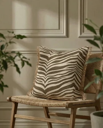 Zebra almofada - Castanho-natural, 50x50 cm - Classic Collection