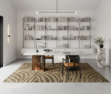 Zebra tapete 170x230 cm - Castanho - Classic Collection