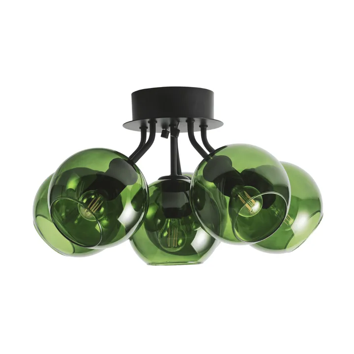 Candeeiro de teto Tage - Preto, vidro verde - CO Bankeryd