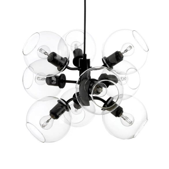 Candeeiro suspenso Tage - vidro preto-transparente  - CO Bankeryd