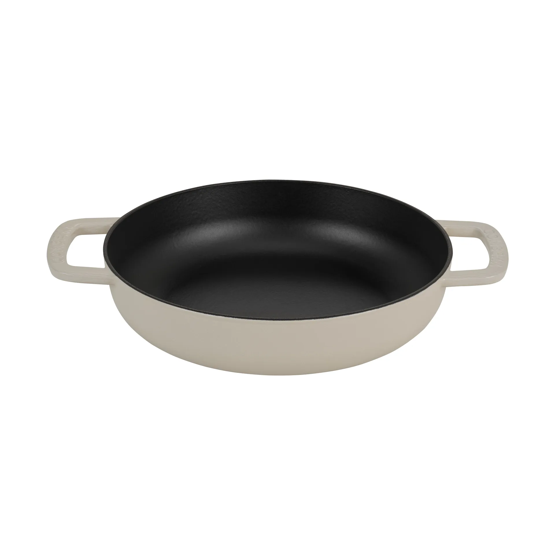 Combekk Enameled panela sauté de ferro fundido Ø28 cm, Areia-puxador dourado Combekk