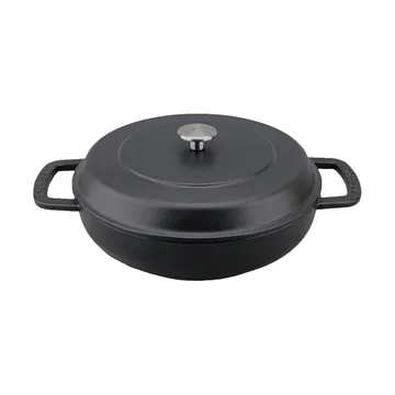 Combekk Enameled panela sauté de ferro fundido Ø28 cm - Black-silver knob - Combekk