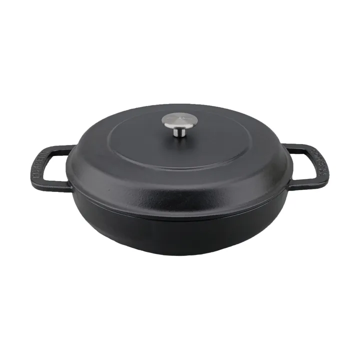 Combekk Enameled panela sauté de ferro fundido Ø28 cm - Black-silver knob - Combekk