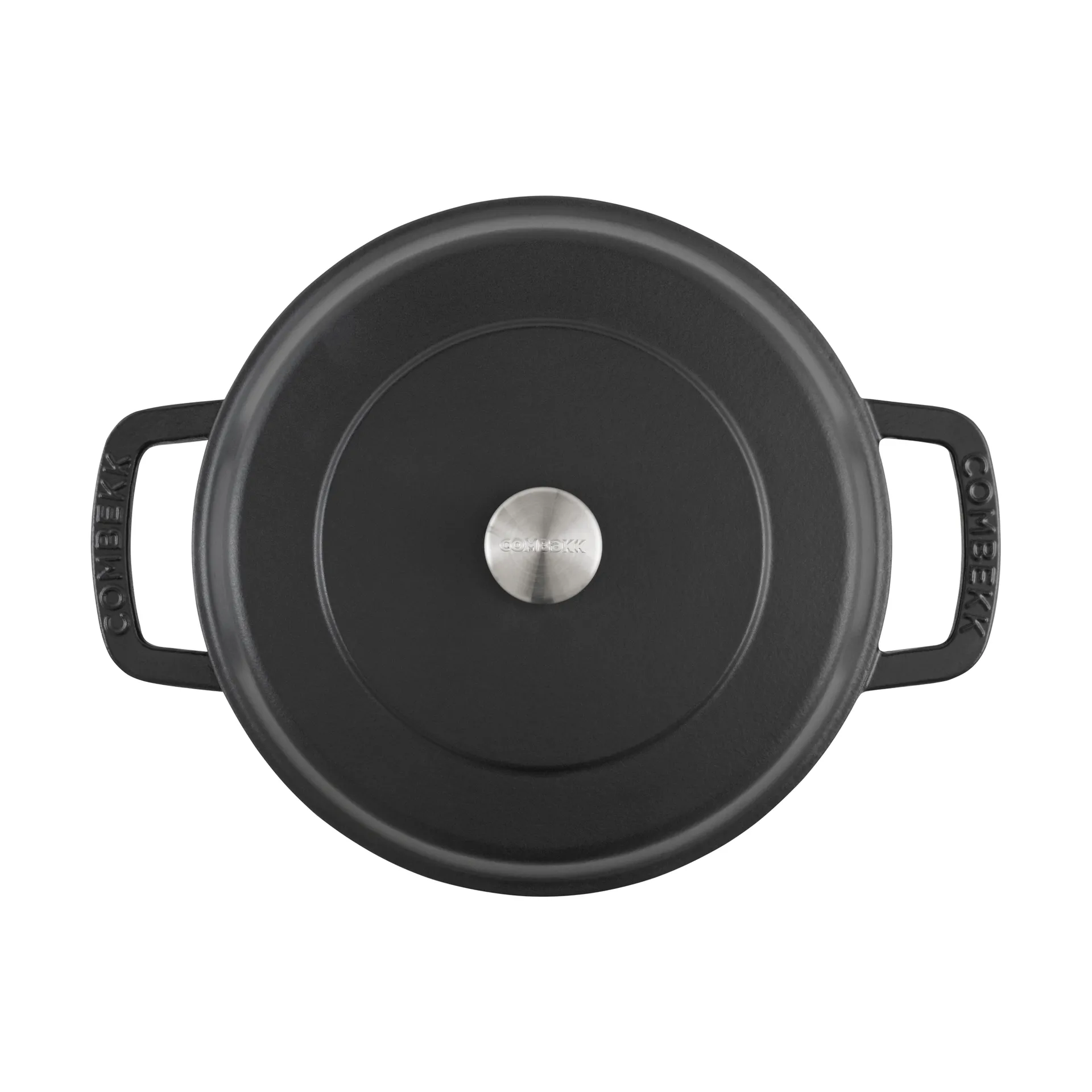 Combekk Enameled panela sauté de ferro fundido Ø28 cm, Black-silver knob Combekk