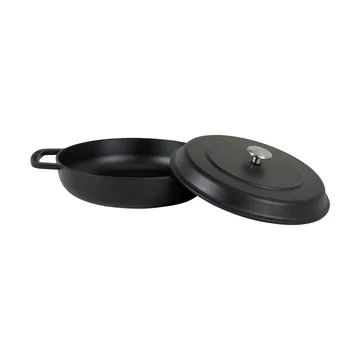 Combekk Enameled panela sauté de ferro fundido Ø28 cm - Black-silver knob - Combekk