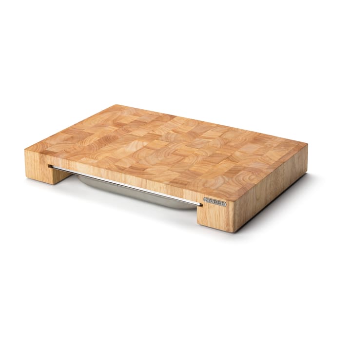 Tábua de cortar, madeira de borracha + 1 tabuleiro, 32x48 cm Continenta