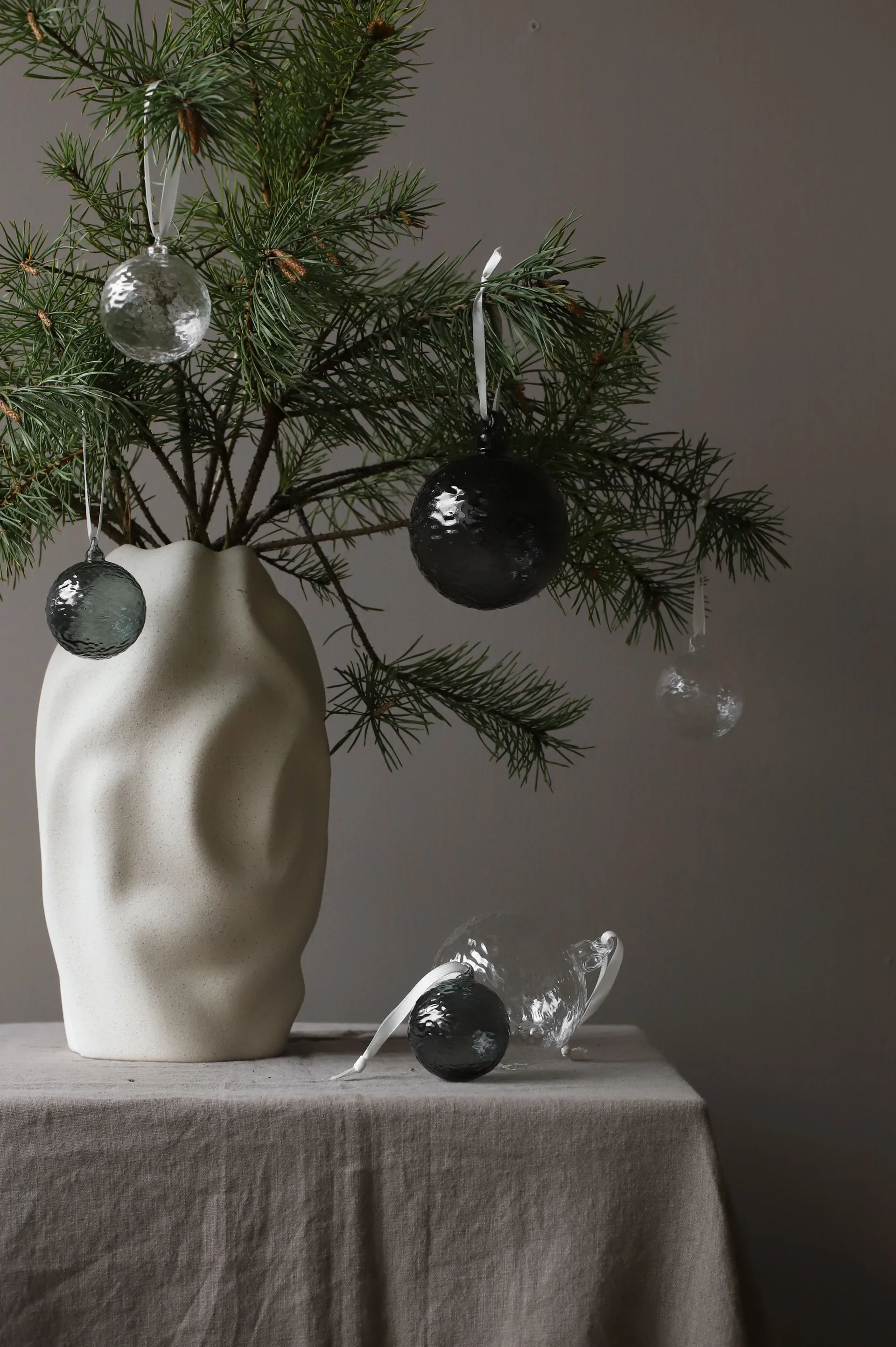 Bola de Natal Gry Marble Ø5 cm, Clear Cooee Design