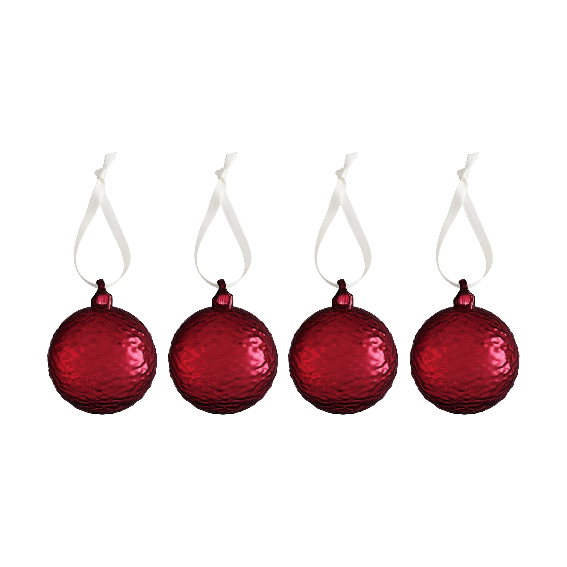 Bola de Natal Gry Marble Ø8 cm, Deep red Cooee Design