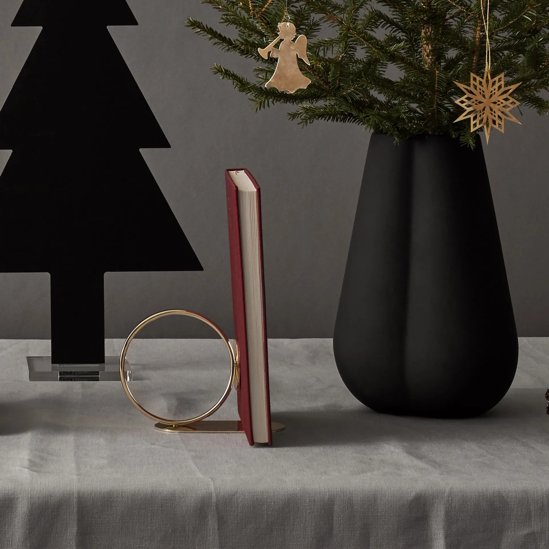 Book Ring suporte para livros 10 cm, latão Cooee Design