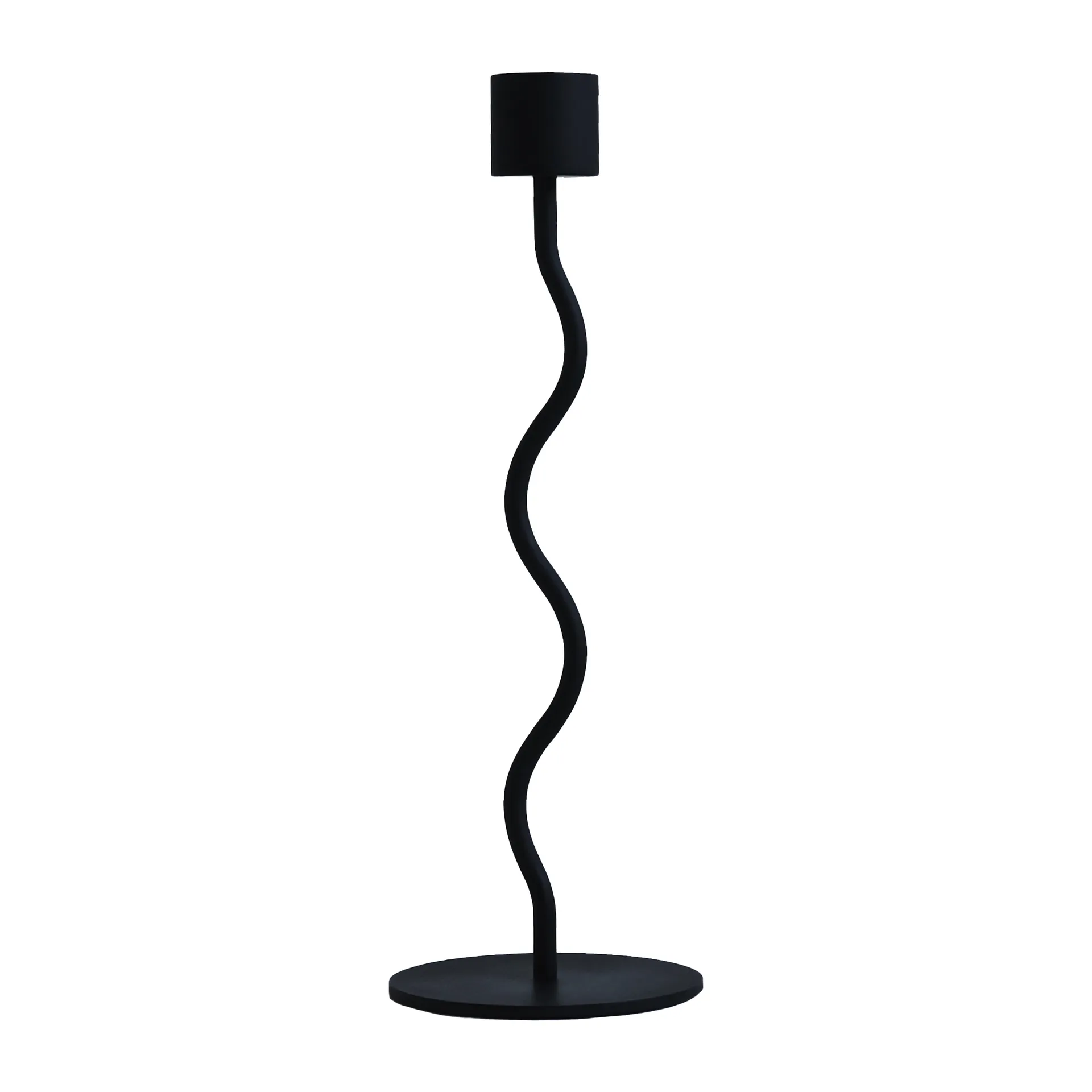 Castiçal Curved 23 cm, Preto Cooee Design