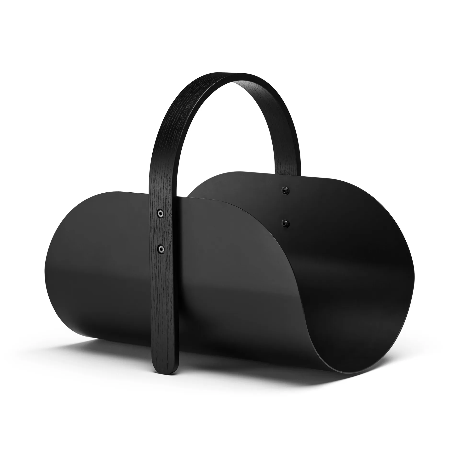 Cesto de madeira Woody, Carvalho tingido preto Cooee Design