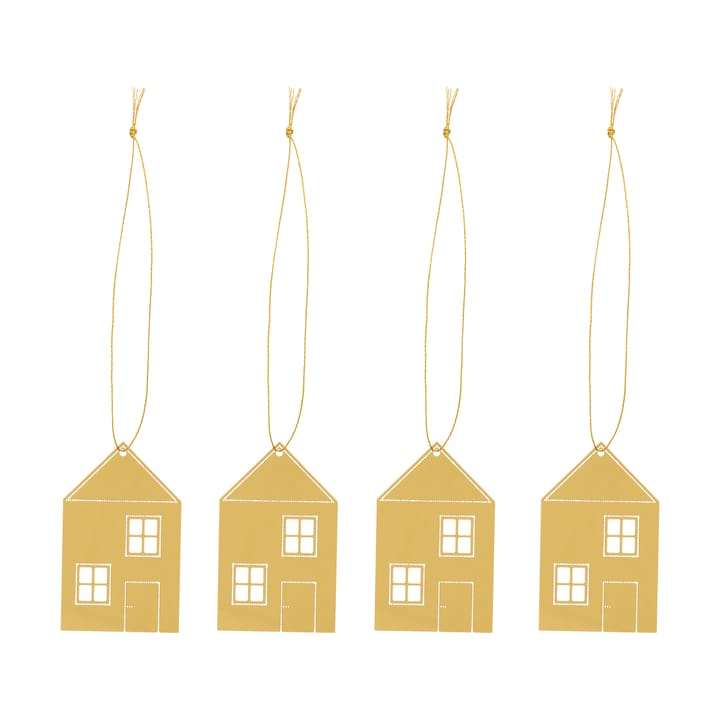 Decoração de Natal Casa da Vila 6 cm - Latão - Cooee Design