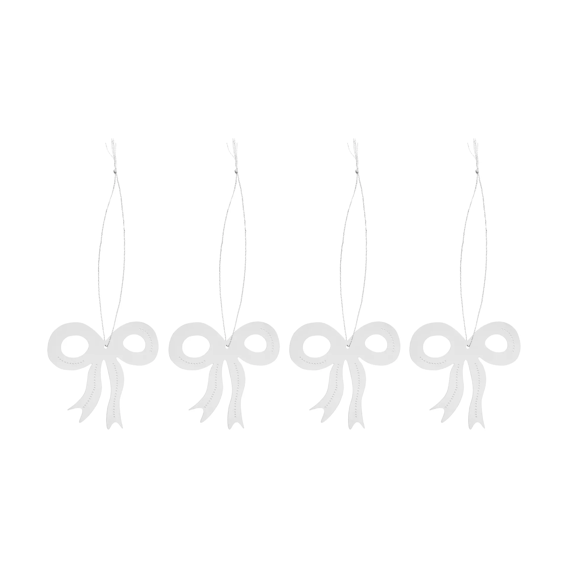 Decoração de Natal laço 6 cm, Aço inoxidável Cooee Design