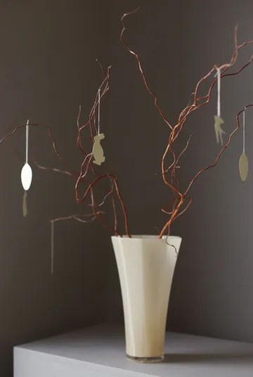 Easter Deco enfeite de Páscoa em forma de lebre 4 unidades - Amarelo claro - Cooee Design