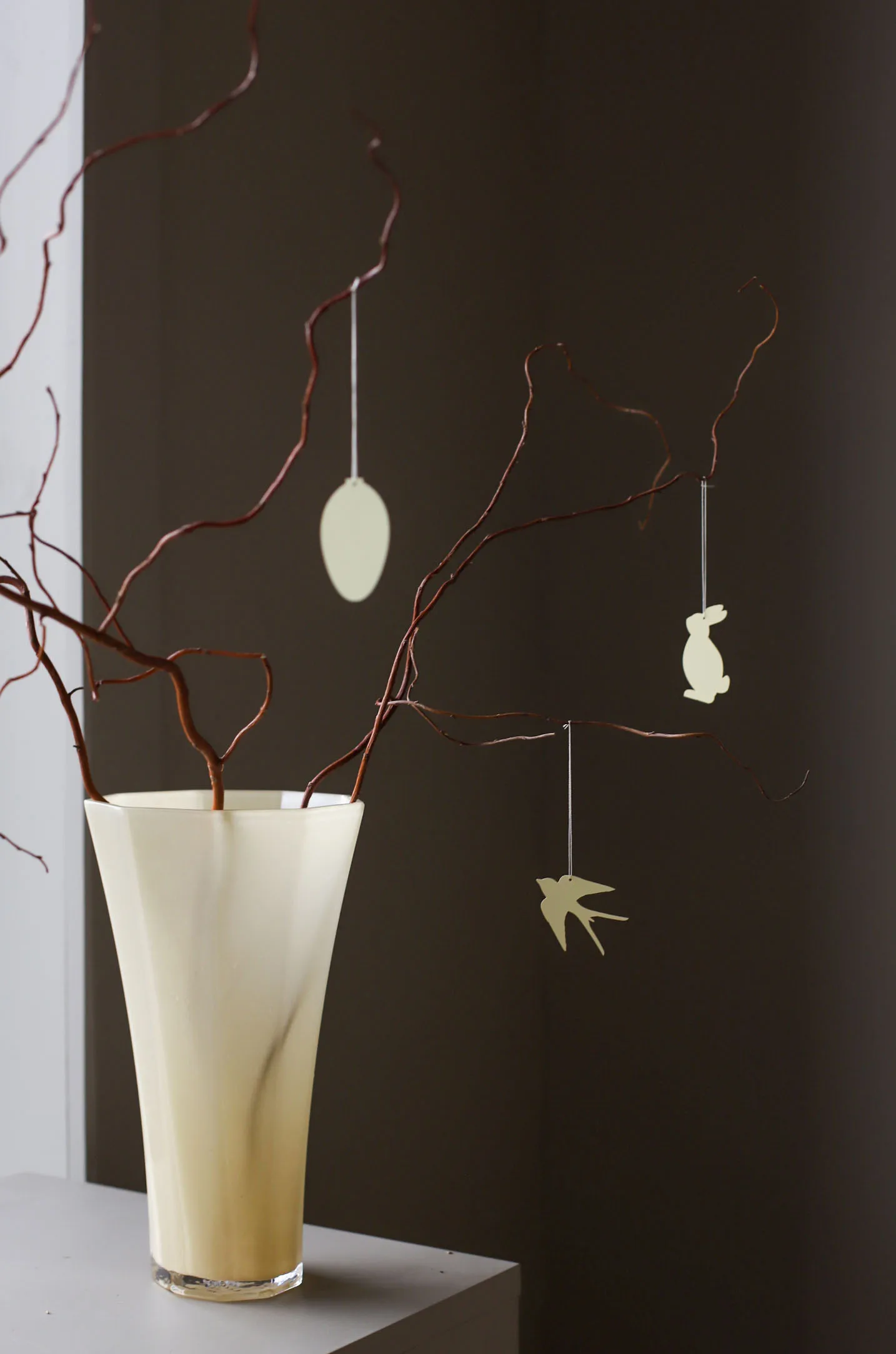 Easter Deco enfeite de Páscoa em forma de pássaro 4 unidades, Amarelo claro Cooee Design