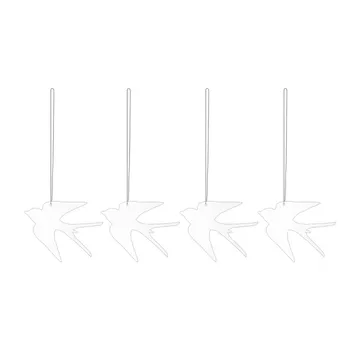 Easter Deco enfeite de Páscoa em forma de pássaro 4 unidades - White - Cooee Design